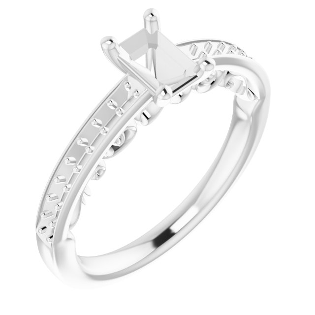 Accented Infinity-Inspired Engagement Ring