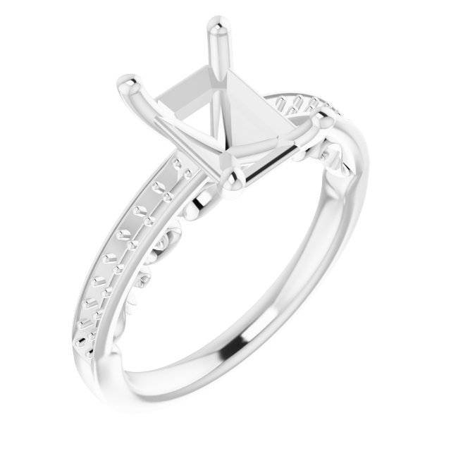 Accented Infinity-Inspired Engagement Ring