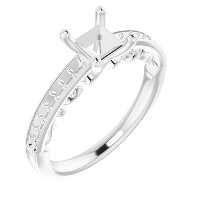 Accented Infinity-Inspired Engagement Ring
