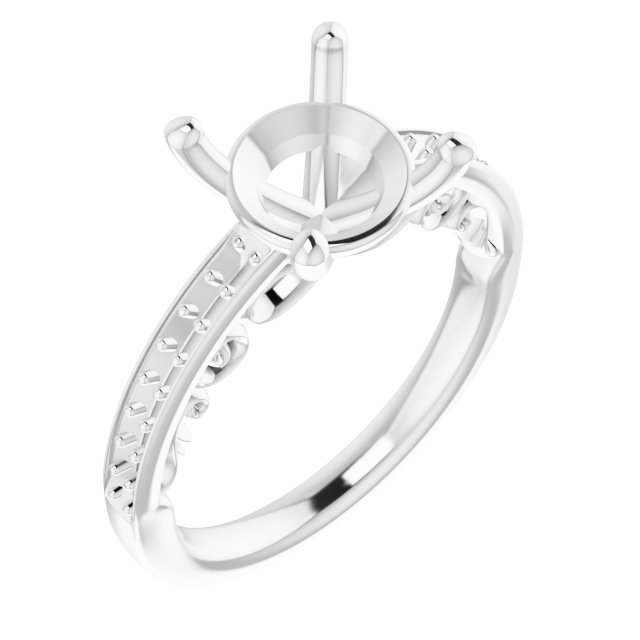 Accented Infinity-Inspired Engagement Ring