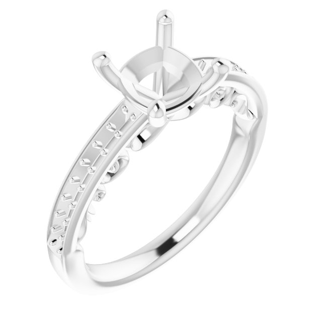 Accented Infinity-Inspired Engagement Ring