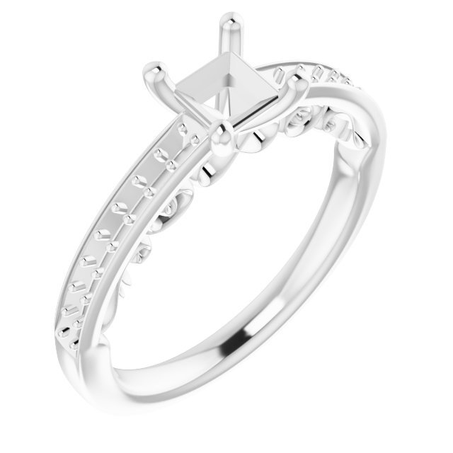 Accented Infinity-Inspired Engagement Ring