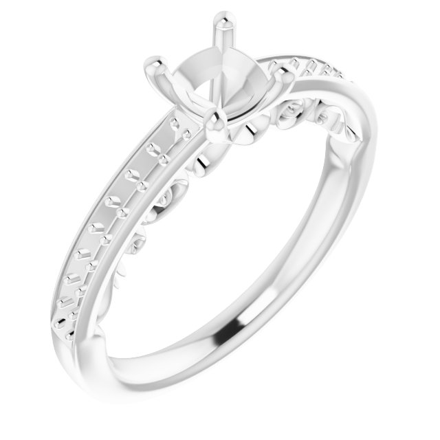 Accented Infinity-Inspired Engagement Ring