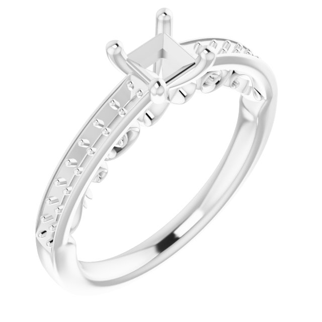 Accented Infinity-Inspired Engagement Ring