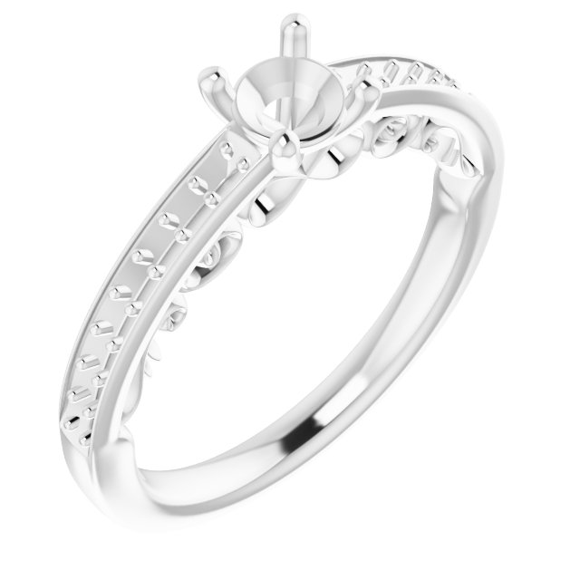 Accented Infinity-Inspired Engagement Ring