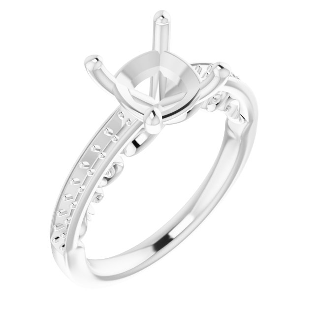 Accented Infinity-Inspired Engagement Ring
