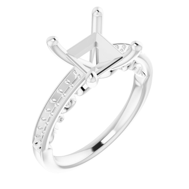 Accented Infinity-Inspired Engagement Ring
