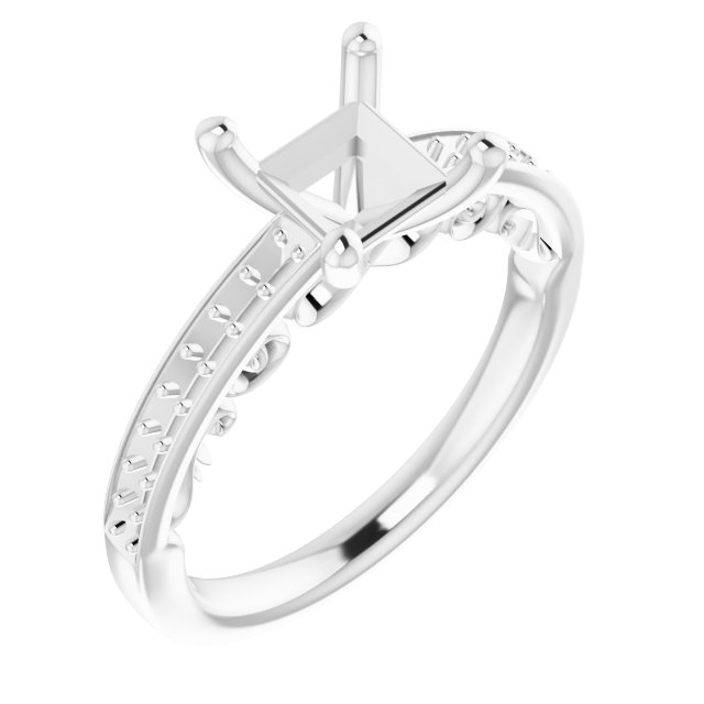 Accented Infinity-Inspired Engagement Ring