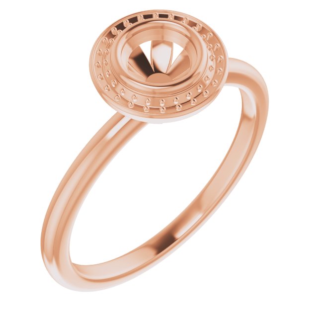 Bezel-Set Halo-Style Ring