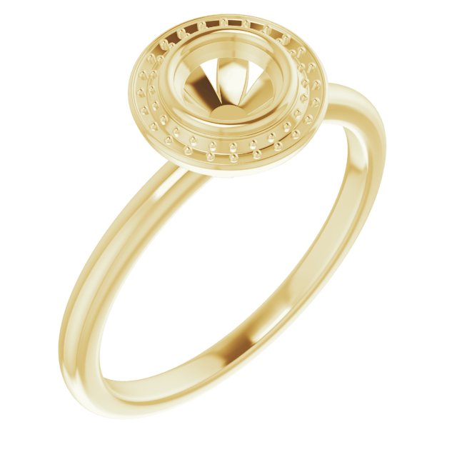 Bezel-Set Halo-Style Ring