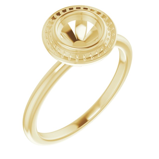 Bezel-Set Halo-Style Ring