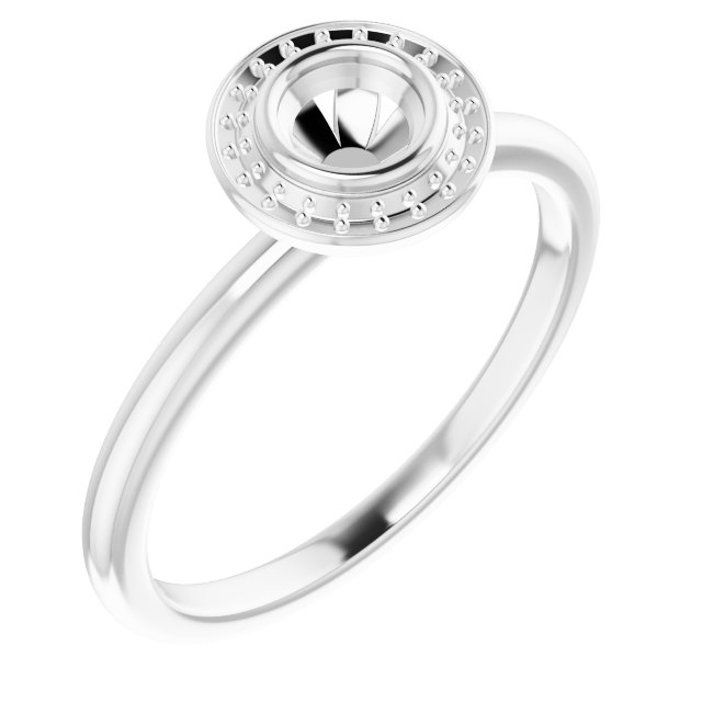 Bezel-Set Halo-Style Ring
