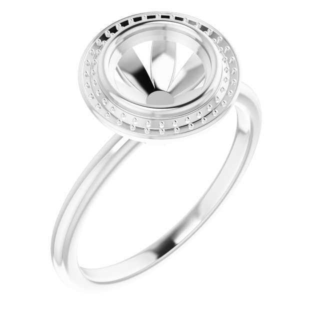 Bezel-Set Halo-Style Ring