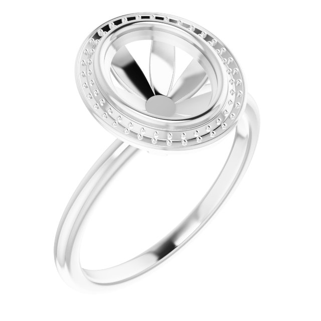 Bezel-Set Halo-Style Ring