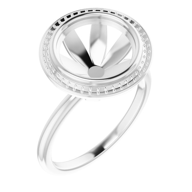 Bezel-Set Halo-Style Ring