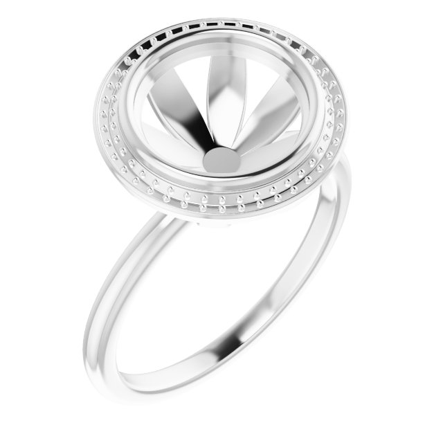 Bezel-Set Halo-Style Ring