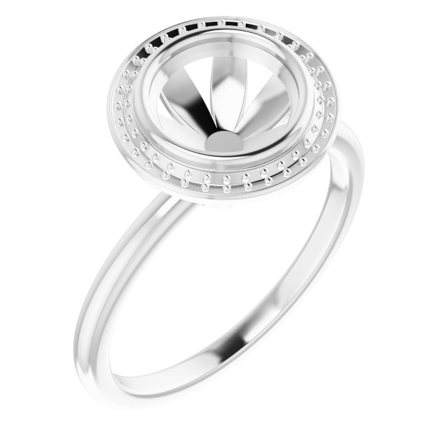 Bezel-Set Halo-Style Ring