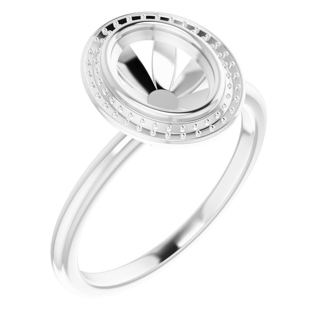 Bezel-Set Halo-Style Ring