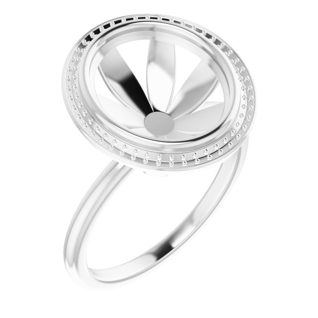 Bezel-Set Halo-Style Ring