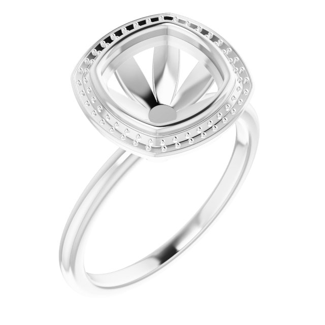 Bezel-Set Halo-Style Ring