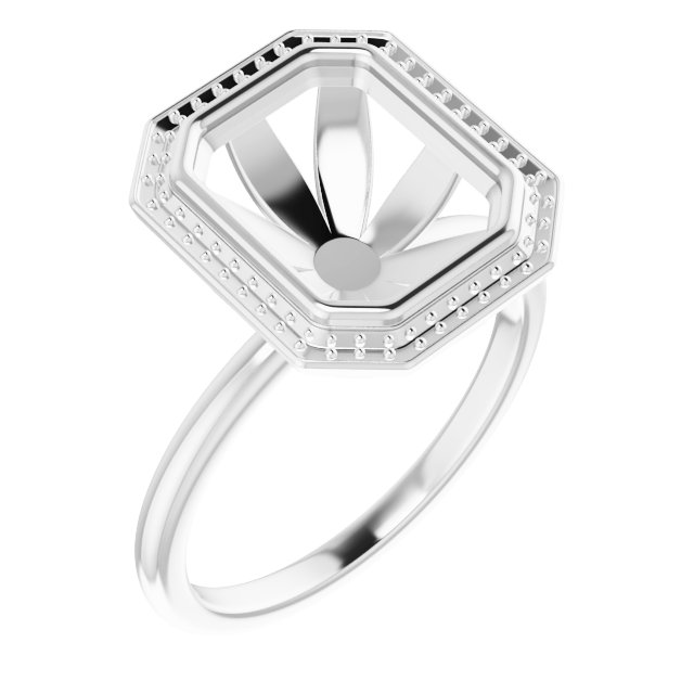 Bezel-Set Halo-Style Ring