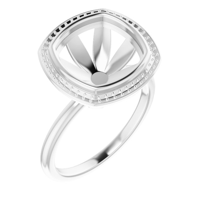 Bezel-Set Halo-Style Ring