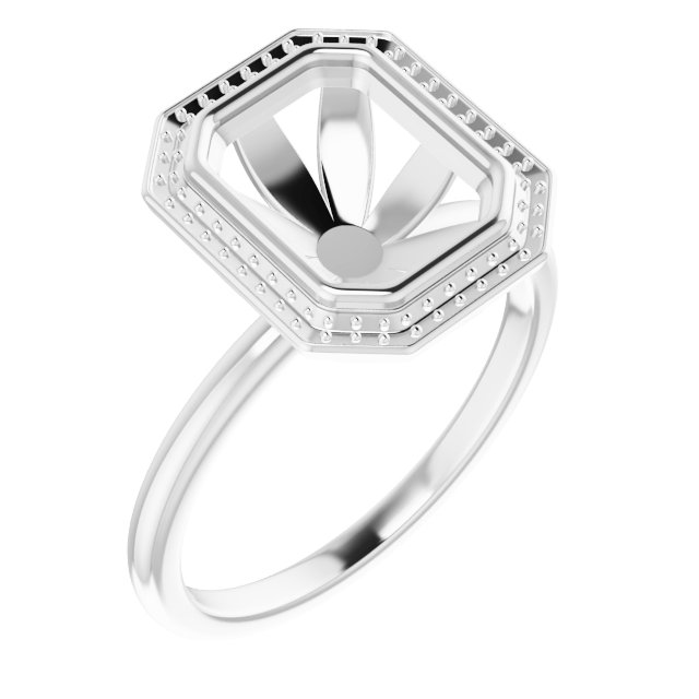Bezel-Set Halo-Style Ring