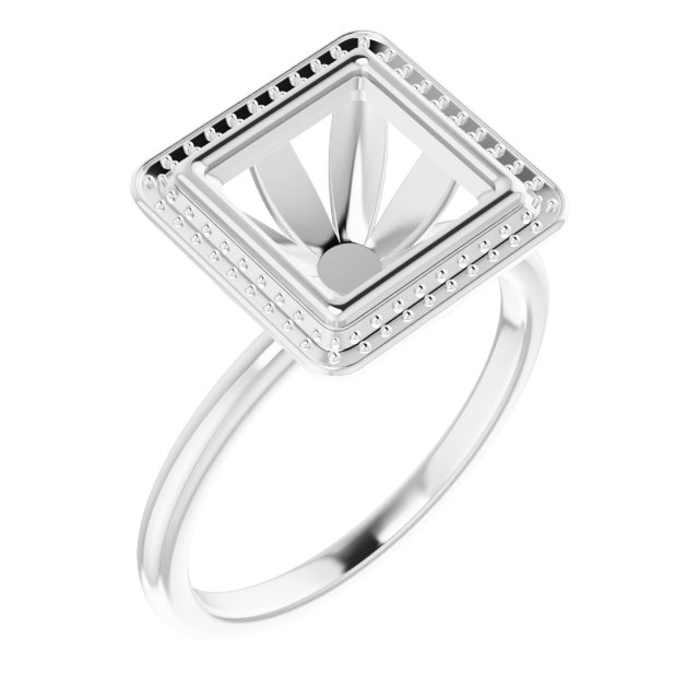 Bezel-Set Halo-Style Ring