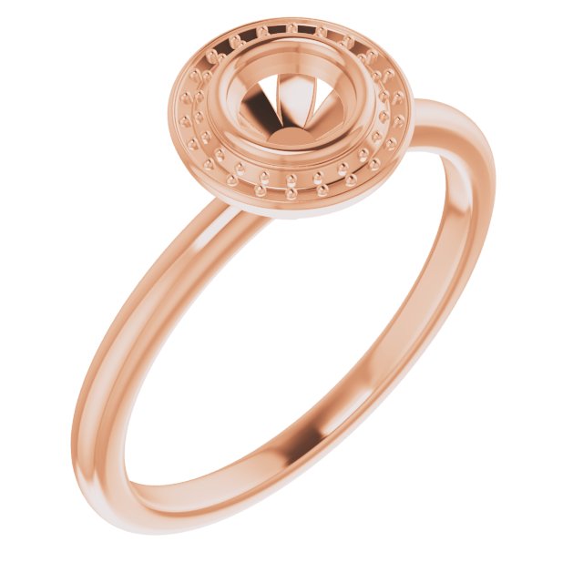 Bezel-Set Halo-Style Ring