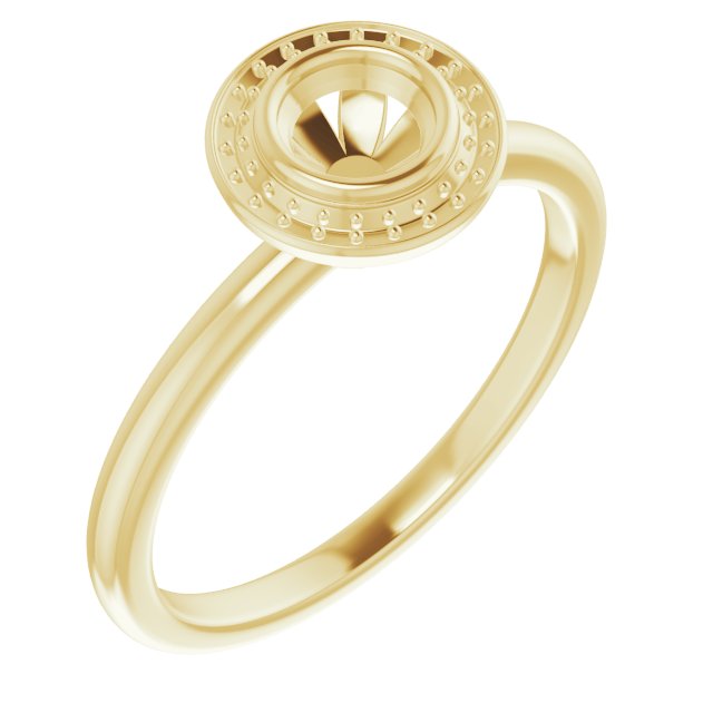 Bezel-Set Halo-Style Ring