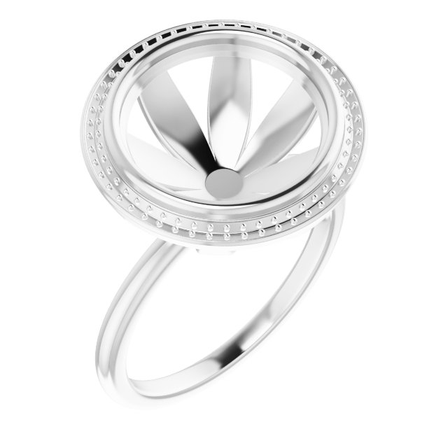 Bezel-Set Halo-Style Ring