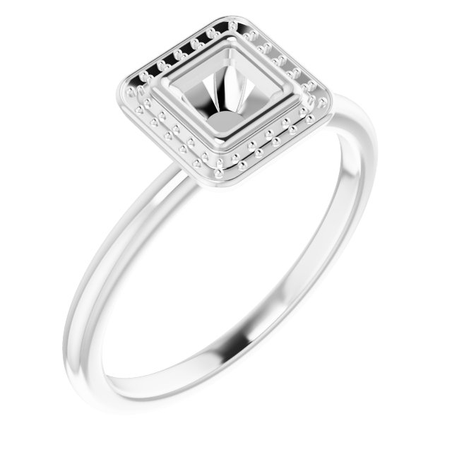 Bezel-Set Halo-Style Ring