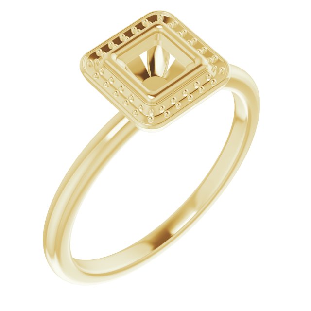 Bezel-Set Halo-Style Ring