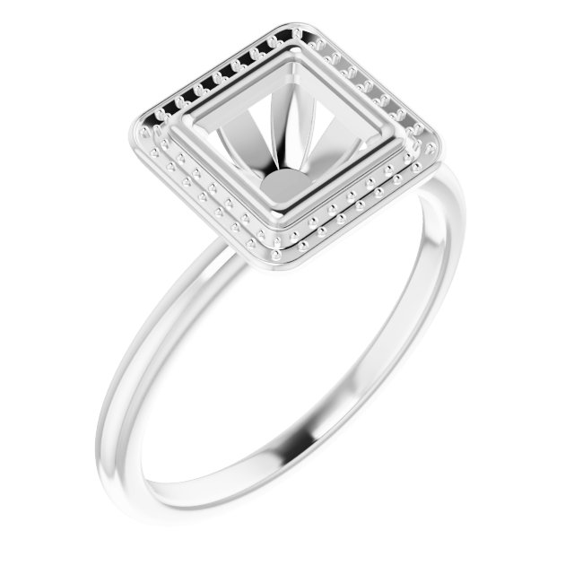 Bezel-Set Halo-Style Ring