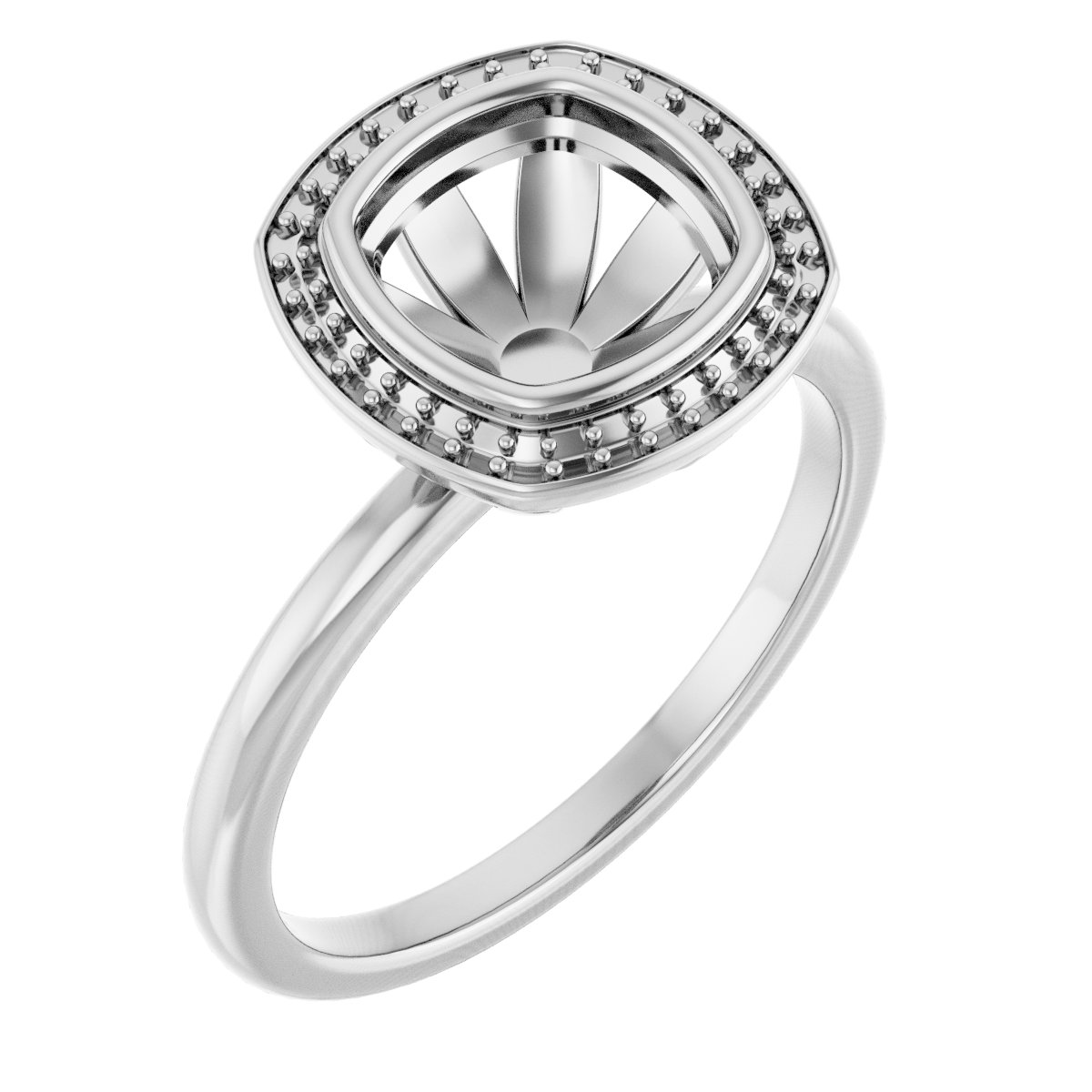 Bezel-Set Halo-Style Ring