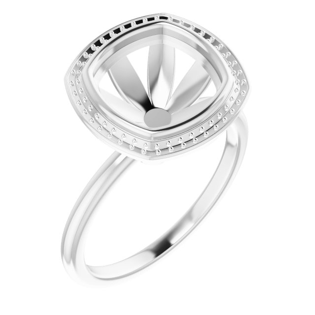 Bezel-Set Halo-Style Ring
