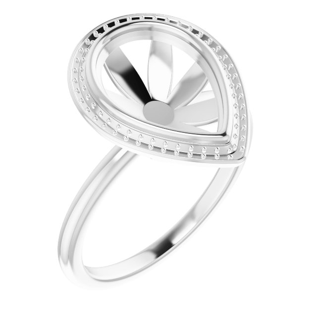 Bezel-Set Halo-Style Ring