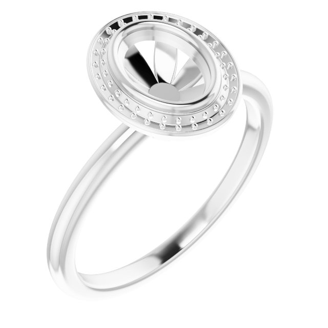 Bezel-Set Halo-Style Ring