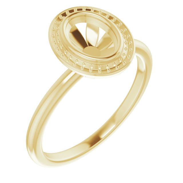 Bezel-Set Halo-Style Ring