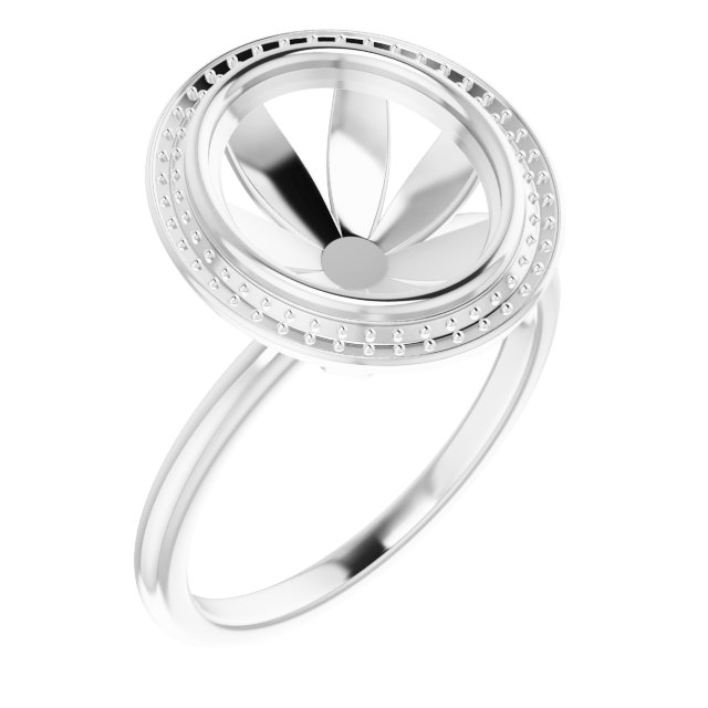 Bezel-Set Halo-Style Ring
