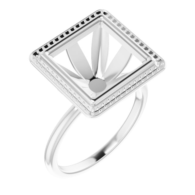 Bezel-Set Halo-Style Ring