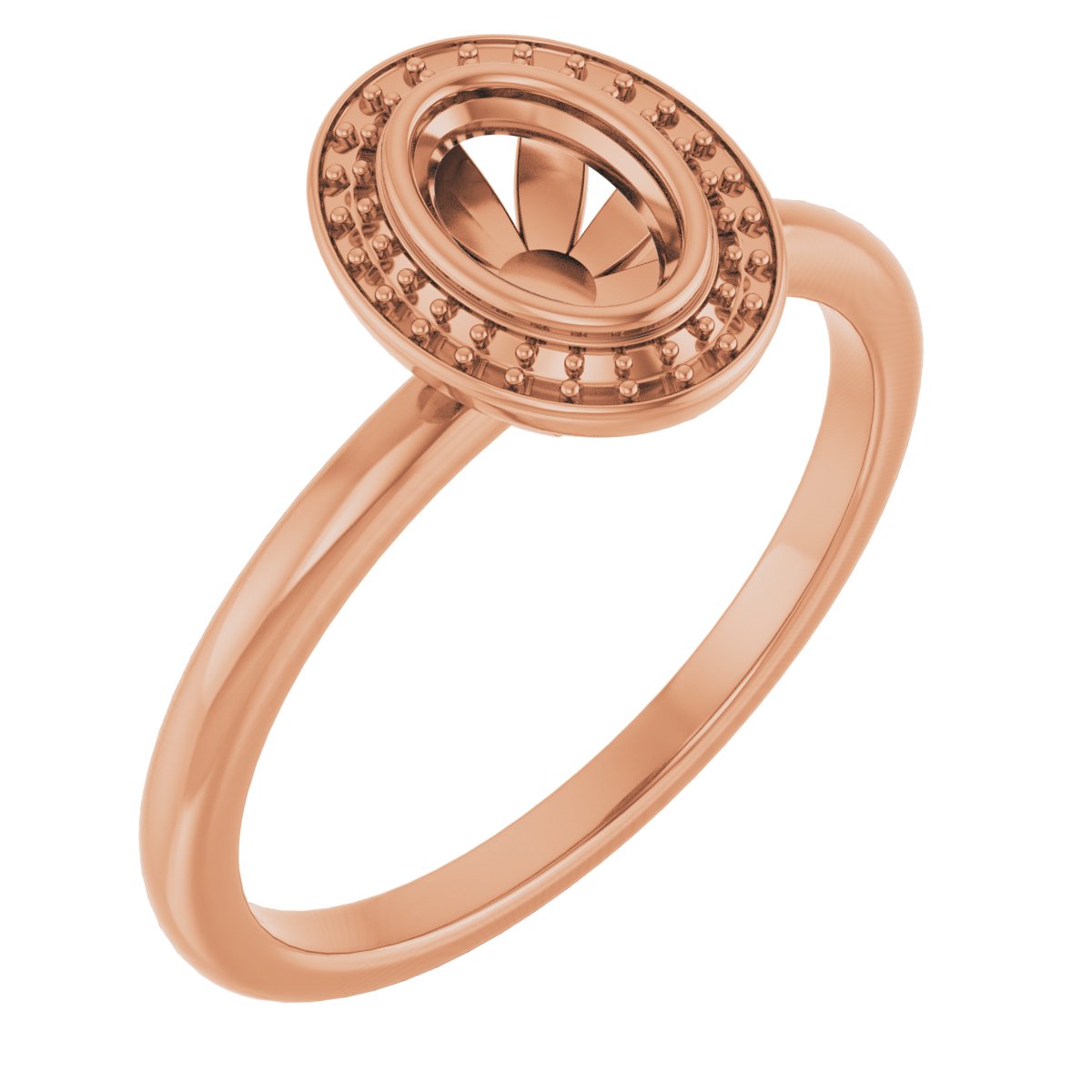 Bezel-Set Halo-Style Ring