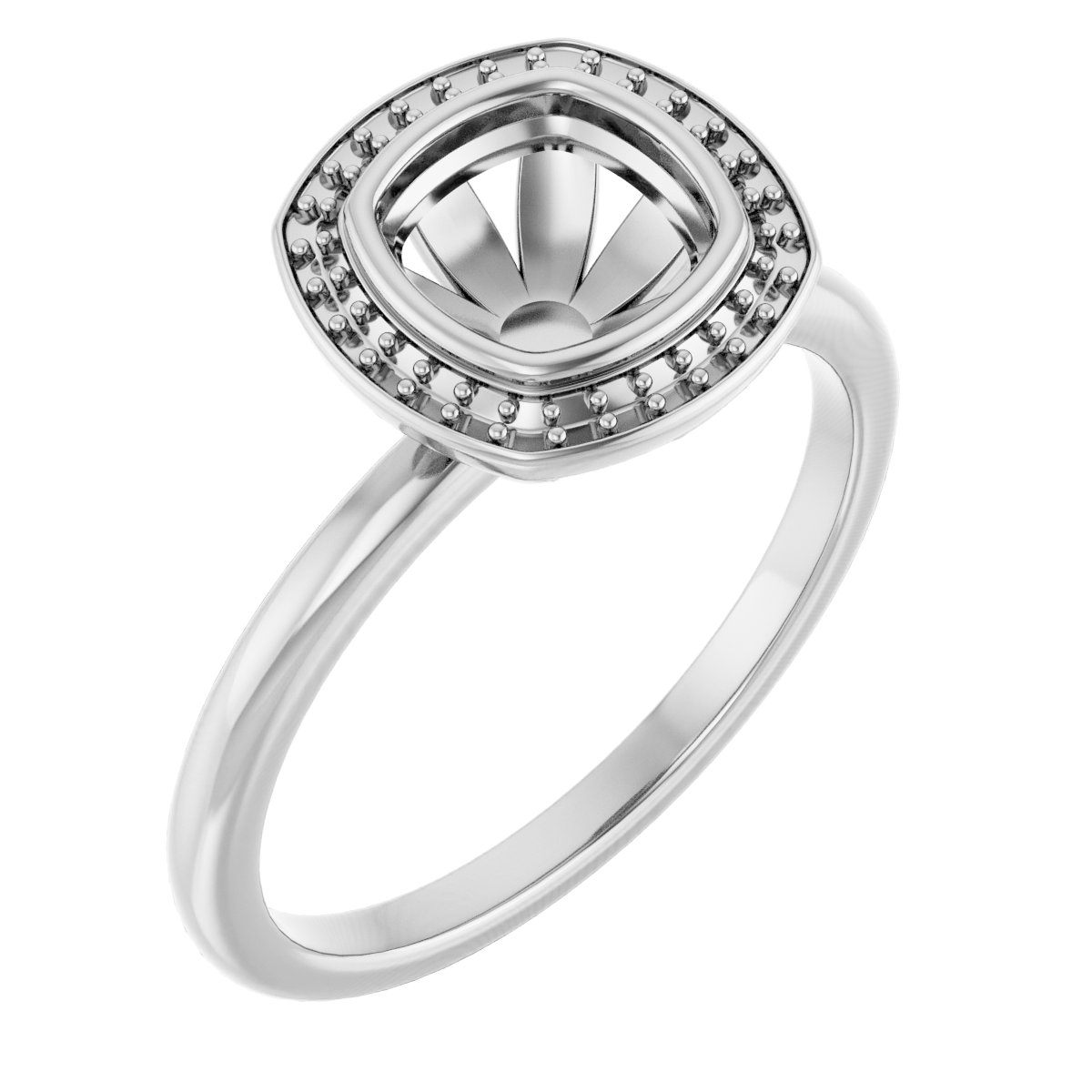 Bezel-Set Halo-Style Ring