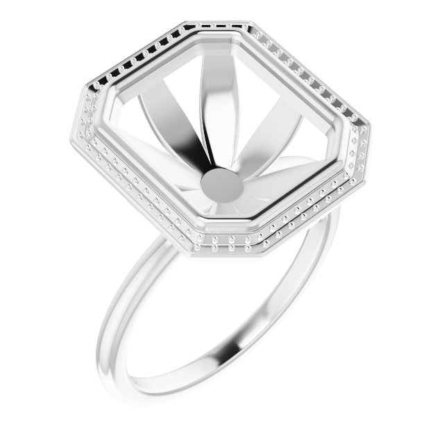 Bezel-Set Halo-Style Ring