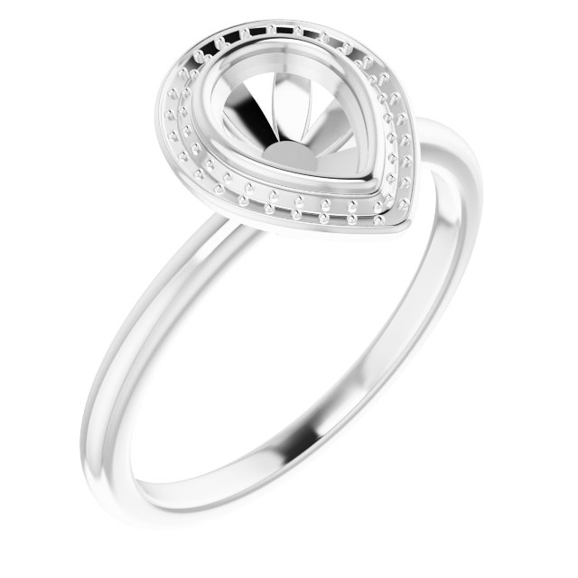 Bezel-Set Halo-Style Ring