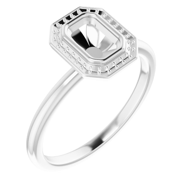 Bezel-Set Halo-Style Ring