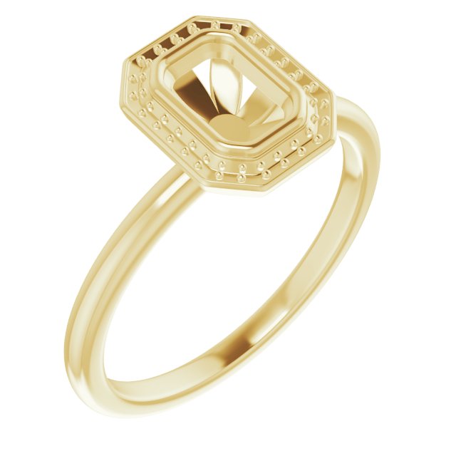 Bezel-Set Halo-Style Ring