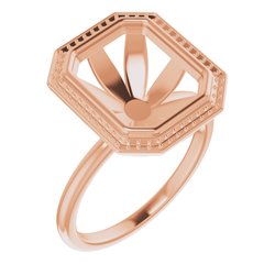 Bezel-Set Halo-Style Ring