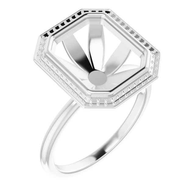 Bezel-Set Halo-Style Ring