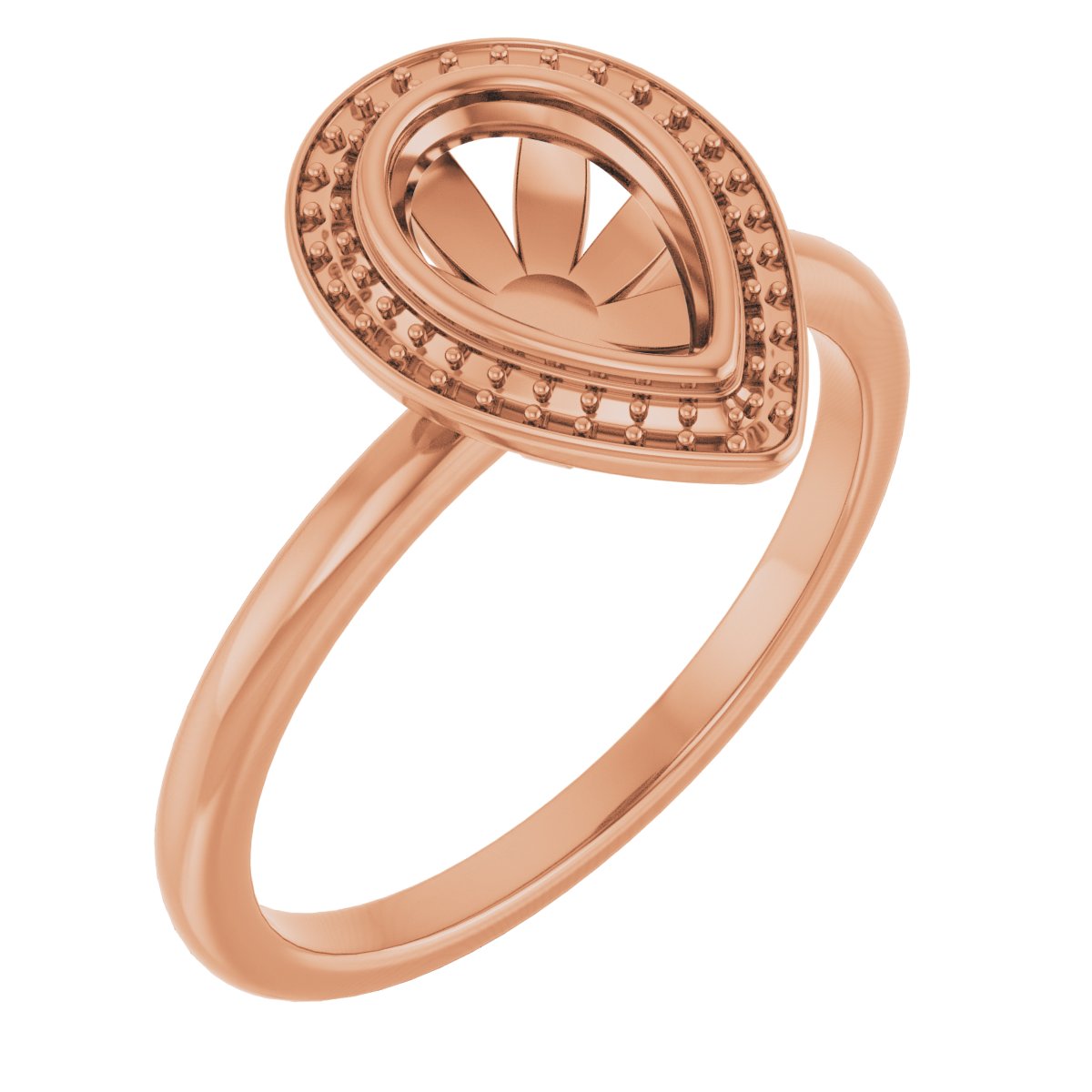Bezel-Set Halo-Style Ring